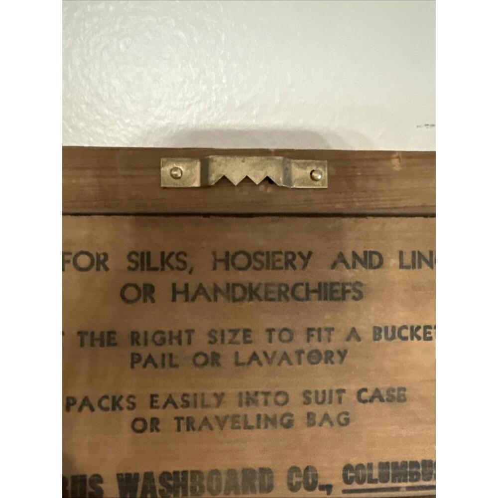 VTG Primitive Washboard Columbus Co. DUBL Handl Lingerie Laundry Room decor Smal - Picture 8 of 11